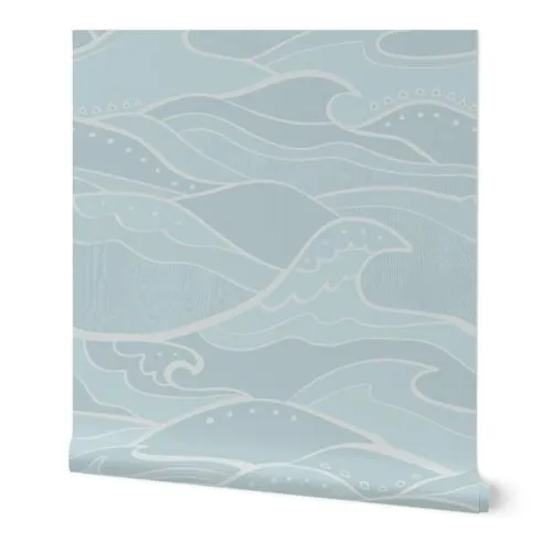 Steve's Waves, Large, Sea Spray Wallpaper
